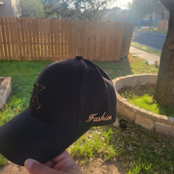 K-Embroidered Black Cap - Picture 4 of 5